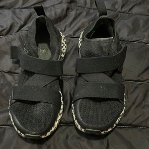 Adidas by Stella Mccartney Black & Leopard Sneakers French 36.5 36 1/2